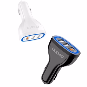Įkroviklis automobilinis Dudao (R7S) (3xUSB) (2.4A;18W) baltas