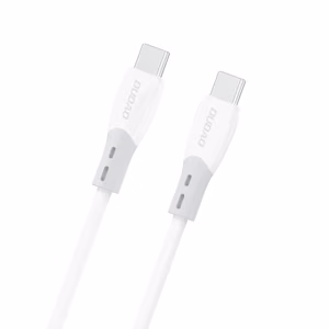 Dudao L25SC 60W USB-C - USB-C laidas su minkštu silikoninu apvalkalu 2m - baltas
