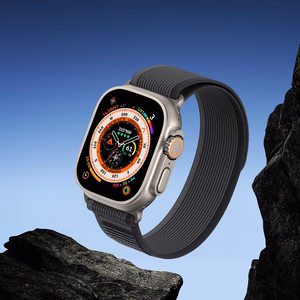 DUX DUCIS dirželis YJ nailoninis Apple Watch 42 / 44 / 45 / 49 mm juodas pilkas