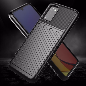 Thunder Case lankstus tvirtas atsparus dėklas TPU dėklas Samsung Galaxy A03s juodas