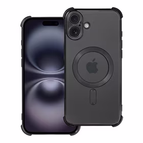 Dėklas telefonui ANTISHOCK ELECTRO skirtas iPhone 16 Plus suderinamas su MagSafe juodas