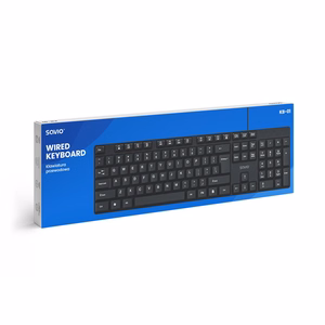 Savio KB-01 klaviatūra namams/biurui USB QWERTY US English juoda
