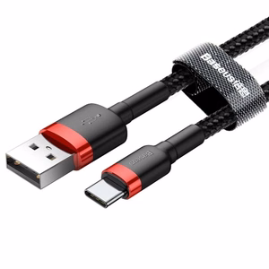 Baseus Cafule USB kabelis 2 m USB A USB C Juoda, Raudona