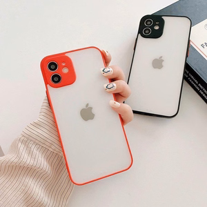 Milky Case silikoninis lankstus permatomas dėklas telefonui Samsung Galaxy A22 4G raudonas