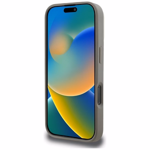 DKNY languotas raštas Magnetinis iPhone 16 Pro dėklas - smėlio spalvos