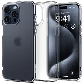 Spigen Ultra Hybrid dėklas telefonui iPhone 15 Pro - skaidrus matinis