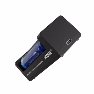 Įkroviklis Li-ion 18650 USB-C cilindrinėms baterijoms/elementams – 2 kanalai