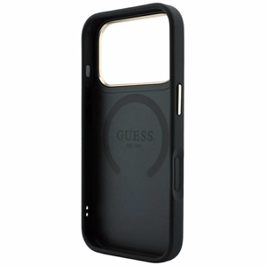 Dėklas, skirtas IPHONE 18 Pro/17 Pro suderinamas su „MagSafe“ (Saffiano Peony Ring) (spalva: juoda)