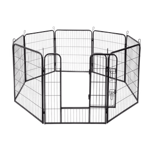 REBEL ANIMALS modular steel dog playpen, size XL, 8 panels, 80 × 100 cm