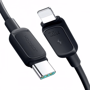 USB laidas Joyroom „A14“ juodas „Type-C / Lightning“ 120cm (iki 20W)