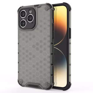 Korinio rašto dėklas telefonui iPhone 14 Pro šarvuotas hibridinis juodas