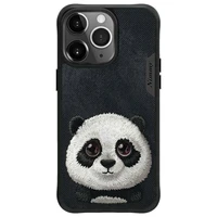 Nimmy Big Eyed Pet 2.0 Panda dėklas iPhone 15 Pro – juodas
