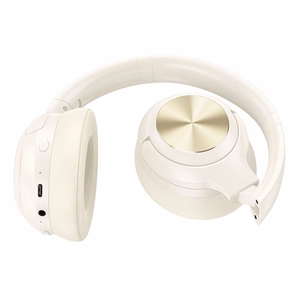 HOCO belaidės ausinės bluetooth ANC W54 pieniškai baltos