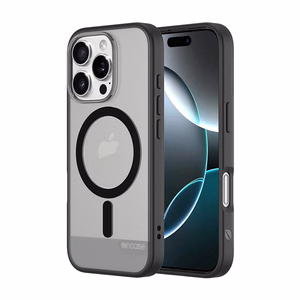 Incase Slim Case dėklas su MagSafe, skirtas iPhone 16 Pro, juodas permatomas