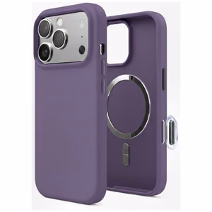 Telefono dėklas „TM MagSafe Silicone“ skirtas iPhone 17 / Fog Purple /
