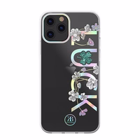 Kingxbar Lucky Series dėklas telefonui dekoruotas originaliais Swarovski kristalais iPhone 12 mini skaidrus