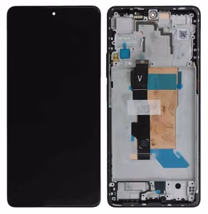 Ekranas Xiaomi Poco F5 5G su lietimui jautriu stikliuku ir rėmeliu Black originalus (service pack)