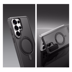 Rock Rotating Stovas Soft Touch Series Magnetic for Samsung Galaxy S26 juodas