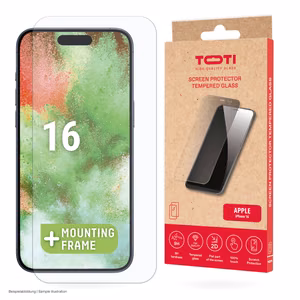 TEMPERED glass 2D screen protector full cover for iPhone 16/15 Pro/15 Transparent