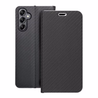 LUNA Book Carbon dėklas telefonui SAMSUNG A14 4G / A14 5G juodas