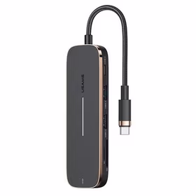 USAMS Adapter HUB 2xUSB + USB-C + HDMI + Micro SD+SD juodas SJ575HUB01 (US-SJ575)