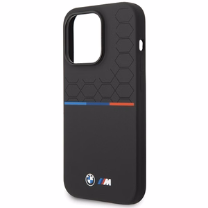 BMW silikoninis rašto dėklas telefonui iPhone 15 Pro - juodas