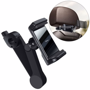 Automobilinis laikiklis Baseus BackSeat Holder juodas (belaidis įkrovimas 15W) (ne magnetinis / automobilio sėdynei)