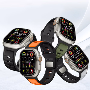 TECH-PROTECT ICONBAND LINE APPLE WATCH 8 / 9 / 10 / 11 / SE / ULTRA (44 / 45 / 46 / 49 MM) juodas/juodas