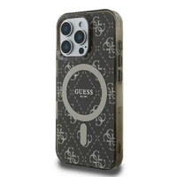 Guess IML 4G Background Magnetinis dėklas iPhone 16 Pro Max - rudas