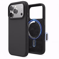 Dėklas "TM MagSafe Silicone" iPhone 17 / Nakties juodas /