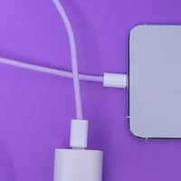 Maxlife MXUC-06 kabel USB-C - USB-C 1,0 m 20W violetinis neilons