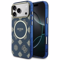 Guess IML Peony Dot MagSafe Dėklas for iPhone 17 Pro Max - mėlynas