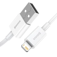 Baseus kabelis Superior USB - Lightning 1,0 m 2,4A baltas