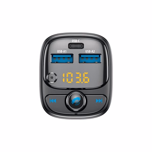 "Forever" FM siųstuvas BT 2 x USB-A 1 x USB-C PD 30W TR-370 juodas