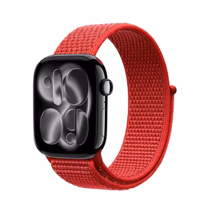 Crong Nylon sportinis Apple Watch dirželis, 38/40/41/42 mm, „Red Fusion“