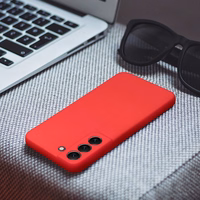 Minkštas dėklas telefonui SAMSUNG S25 Edge raudonas