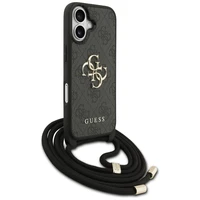 "Guess 4G Big Logo Cord Stap Crossbody" dėklas iPhone 17 - juodas