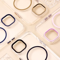 Skaidrus itin plonas magnetinis dėklas telefonui iPhone 14 6,1" mėlynas