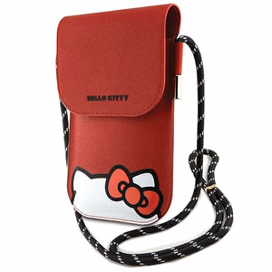 Hello Kitty Leather Hiding Kitty rankinė per petį – raudona