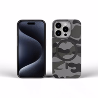 Dėklas telefonui FORCELL F-PROTECT su dviejų sluoksnių 4D technologija, militarinio kritimo testo suderinamas su MagSafe skirtas IPHONE 16 PLUS juodas kamufliažas