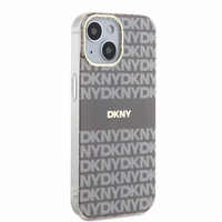 DKNY IML Mono ir juostelės Magnetinis dėklas iPhone 15 / 14 / 13 - smėlinė