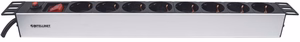 Intellinet 19" 1U Rackmount 8-Way Power Strip - German Type, With On/Off Switch and Overload Protection, 3m Power Cord (Euro 2-pin plug)