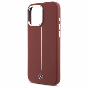 Mercedes silikoninis balta juosta Magnetinis dėklas telefonui iPhone 16 Pro Max - raudonas
