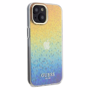Guess IML Faceted Mirror Disco Iridescent dėklas telefonui iPhone 14 / 15 / 13 - įvairiaspalvis