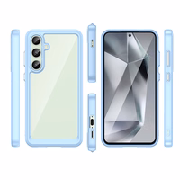 Kosmoso dėklas su gelio rėmu Samsung Galaxy S24 FE - mėlynas