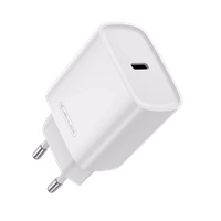 JELLICO tinklinis įkroviklis EU53 PD 30W 1xUSB-C + laidas USB-C - Lightning Baltas