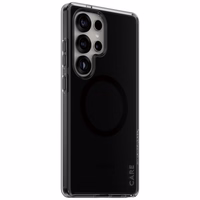 CARE by PanzerGlass Flagship Urban Combat juodas QI dėklas Samsung Galaxy S25 Ultra - pusiau permatomas dūminis