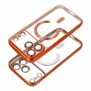 Dėklas iPhone 17 PRO Electro Mag Cover suderinamas su MagSafe oranžinis