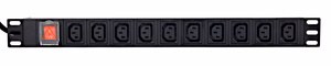 EnerGenie EG-PDU-10C132C19 Power distribution unit (PDU), 10 pcs C13 sockets, 1U, 16A, C20 plug 2 m cable, black
