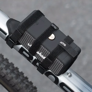 Rockbros 50210064001 Velcro dviračio dirželis Bluetooth garsiakalbiui arba gertuvei - juoda